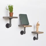 Woody Fashion zidna polica Boruraf005 blackwalnut pipe shelf