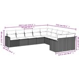  10-dijelni set vrtnih sofa s jastucima bež od poliratana | shoptok.hr