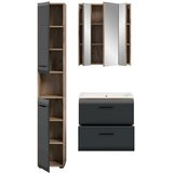 MID.YOU Kopalnica Ice, Črna, Barva Hrasta, 3-Delna | Shoptok.si