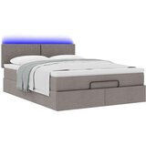 vidaXL Otomanska postelja z vzmetnico taupe 140x200 cm blago | Shoptok.si