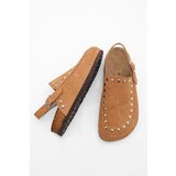Marjin Women's Genuine Leather Eva Sole Closed Front Staples Daily Sandals Bolve tan. | Shoptok.si