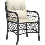  3-dijelni bistro set s jastucima crni od poliratana | shoptok.hr
