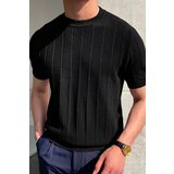 Dewberry 81037 Mens Crew Neck Knit T-Shirt-BLACK | shoptok.hr