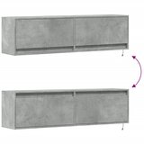  Zidni TV ormarić s LED svjetlima boja betona 140x31x38 cm | shoptok.hr