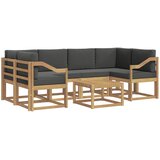 vidaXL Zunanja garnitura za sedenje z blazino 7 pcs Bela in antracit, (5000281138) | Shoptok.si