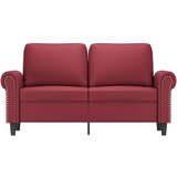  Dvosjed od tkanine crvena boja vina 120 cm od umjetne kože | shoptok.hr