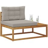 Vanjski krajnji kauč s jastukom Prirodna 115 x 83 x 73 cm - Prirodna i svijetlo siva Krajnji kauč | shoptok.hr