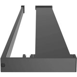 Pregrada za tuš s policom crna 80 x 195 cm s mutnim staklom ESG | shoptok.hr
