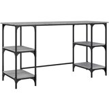 vidaXL Radni stol boja hrasta 140x50x75 cm metal i konstruirano drvo | shoptok.hr