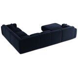 Micadoni Plava baršunasti kutna garnitura (u obliku slova "U") Molino – | shoptok.hr