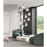  Ondaluce - Visilica na sajli THELMA 1xE27/15W/230V prečnik 19 cm zlatna/prozirna | Eponuda.com