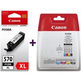 Canon komplet kartuš CLI-571 (BK/C/M/Y) + PGI-570BK XL (črna), original Cene