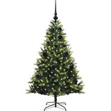 vidaXL Umjetno presavijeno božićno drvce 150 LED dioda Zelena 120 cm | shoptok.hr