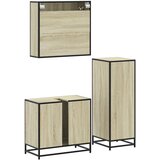  3-dijelni set kupaonskog namještaja boja hrasta sonome drveni | shoptok.hr