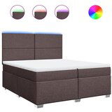  The Living Store Box spring postelja z vzmetnico temno rjav 200x200 cm blago - Box Spring Postelja, (21457989) | Shoptok.si