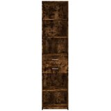  Visoka komoda dimljeni hrast 45x42,5x185 cm konstruirano drvo | Eponuda.com