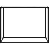 Maison Chic konzolna miza - miza ob steni bela 100x35x75 cm kaljeno steklo, (21786077) Cene
