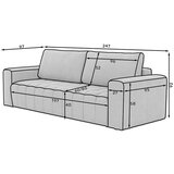 ELTAP Tamno plava baršunasti sklopiva/s prostorom za odlaganje sofa 247 cm Lazaro – | shoptok.hr