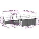  11-dijelni set vrtnih sofa od poliratana s jastucima crni | shoptok.hr