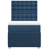  Krevet s oprugama i madracem plavi 100 x 200 cm od tkanine | shoptok.hr