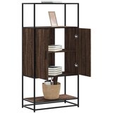 vidaXL Visoka omara rjavi hrast 68x35x139 cm inženirski les in kovina Cene