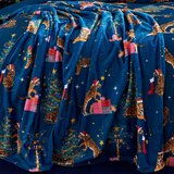 Catherine Lansfield Plava deka s božićnim motivom od mikropliša 130x170 cm Christmas Tiger – | shoptok.hr