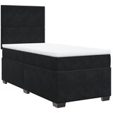  The Living Store Box spring postelja z vzmetnico črna 100x200 cm žamet - Box Spring Postelja, (21492261) | Shoptok.si