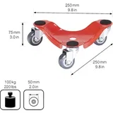Transportni voziček MM 1196 (250 x 250 x 75 mm, nosilnost: 100 kg)
