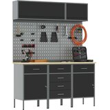  Set radnih ormarića s ladicama s pohranom 8 kom. Crna | shoptok.hr