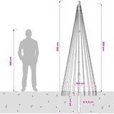  Božićno drvce od svjetlosnih niti s klinom i jarbolom 250 cm | shoptok.hr