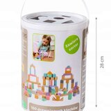 ECO TOYS drvene kocke 100 komada sa kanticom i sorterom | ePonuda.com