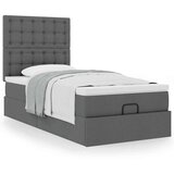 vidaXL otomanski okvir kreveta s madraca tamnosivi 90x200cm od tkanine | shoptok.hr