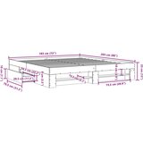  Okvir kreveta boja hrasta 180 x 200 cm od konstruiranog drva | shoptok.hr