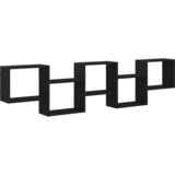 vidaXL Zidna kockasta polica s 5 odjeljaka od crnog konstruiranog drva | shoptok.hr