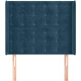  Uzglavlje s ušima tamnoplavo 103x16x118/128 cm baršunasto | shoptok.hr