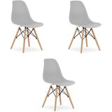 Brandless Stol OSAKA siv / naravne noge x 3, (22030494) Cene