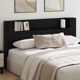  Krevetna ploča s LED-om Zidne Crni hrast 180 x 16 5 x 103 5 cm - Crni hrast 180 cm | shoptok.hr