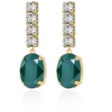 Victoria Cruz miah gold royal green mindjuše sa swarovski zelenim kristalom ( a3616-77dt ) | ePonuda.com