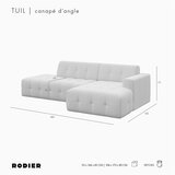 Rodier Svetlo rjava kotna sedežna garnitura (desni kot/z ležalnikom) Tuil – | Shoptok.si