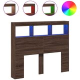 Ormarić za uzglavlje LED boja smeđeg hrasta 120x17x102 cm | Eponuda.ba