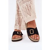 Boto Women's Platform Sandals With Golden Buckle Black Selira | ePonuda.com