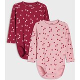 Sinsay Pamučni bodi od rebrastog pletiva s motivom srca 2 pack | shoptok.hr