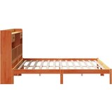 vidaXL Krevet s regalom za knjige bez madraca 200x200 cm od borovine | shoptok.hr