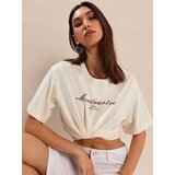 Sinsay Pamučna majica s kontrastnim obrubom | shoptok.hr