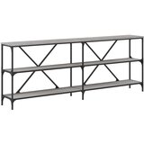 Maison Chic konzolna miza - miza ob steni siva sonoma 200x30x75cm inž. les in železo, (21786580) | Shoptok.si