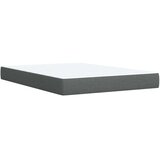  LED okvir za krevet s madracem Tamnosiva 140 x 190 cm Tkanina - Tamnosiva 140 x 190 cm Dizajn s rombovima | shoptok.hr