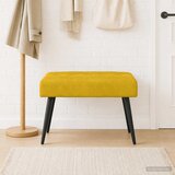  Klupa s gumbastim tkanjem Žuta 60 x 40 x 45 cm Baršun | Eponuda.com