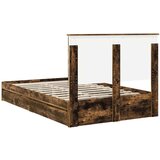  Okvir za krevet s ladicama Dimljeni hrast 135 x 190 cm | shoptok.hr
