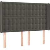  Uzglavlje s ušima tamnosivo 147x16x118/128 cm baršunasto | shoptok.hr
