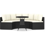  5-dijelni set vrtnih sofa od poliratana s jastucima crni | shoptok.hr